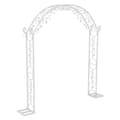 Miniatyrbillede 1 af 2: Bryllupsbue Stativ, Elegant Metal Design, Stor Størrelse,HVID, 220x30x240cm