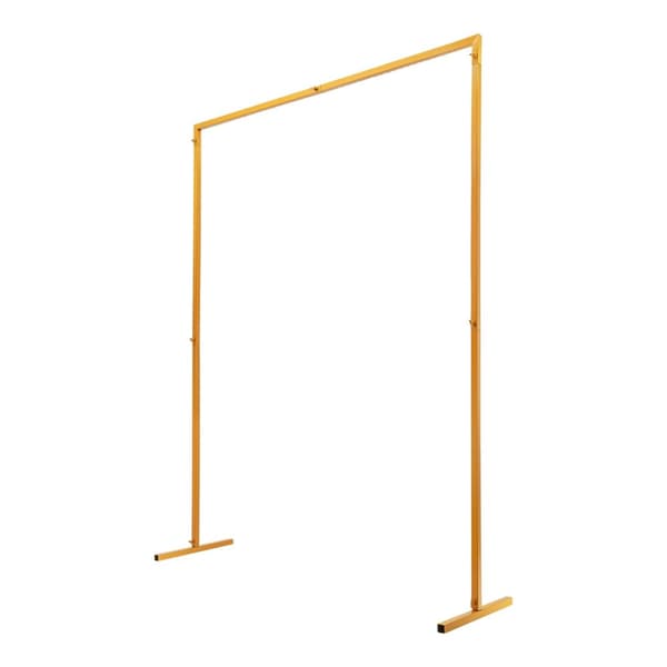 Bryllupsbue, Justerbar højde 3,5 ft til 6,6 ft, Robust jernkonstruktion,M, Gul