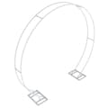Miniatyrbillede 1 af 2: Rund Metal Bryllupsbue, Holdbar Jernramme, Elegant Design,Hvid, M (88,1 x 78,7 tommer)