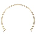 Miniatyrbillede 2 af 2: Rund Metal Bryllupsbue, Robust Kulstofstål, Fritstående Design,Guld, 2.70x2.30m