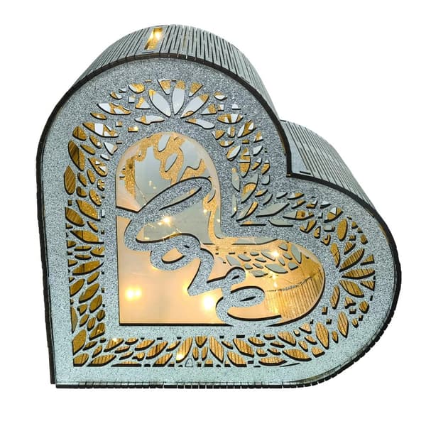 Bröllopskortlåda, silverfinish, inkluderar ljusslingor,Silver