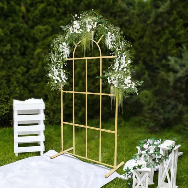 Bryllupsbue Baggrundsstativ, Guld Metal Rack, Nem Samling,S