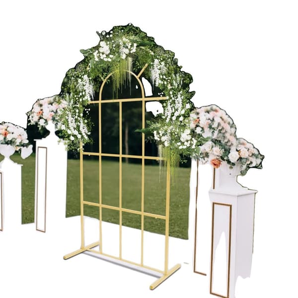 Bryllupsbue Baggrundsstativ, Guld Metal Rack, Nem Samling,S