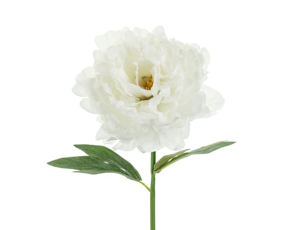 Konstgjord blomma - Pion, 35 cm, vit