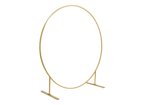 Cirkelbakgrundsstativ, guld, 2m