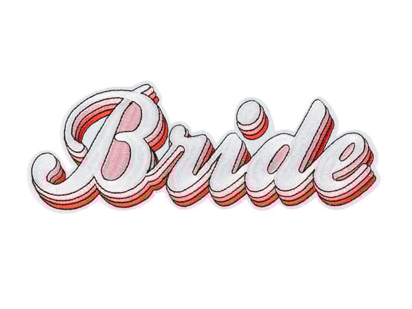 Brude strygeoverføring, blandet, 22x8 cm