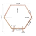 Miniatyrbillede 2 af 2: Træbryllupsbue, Hexagonform, Rustik Design,Hexagon, XXL