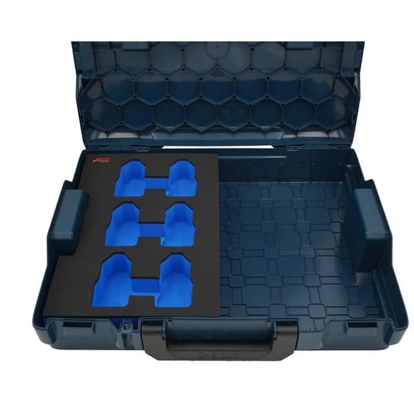 Aptex. Skuminsats som passar för 6x Bosch-batterier GBA 12V 2Ah-3Ah för halva L-Boxx 102 G4, 136 G4, LB4.
