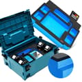 Miniatyrbild 2 av 4: Aptex. Inlägg i skum för laddare Makita DC18RC + 4 batterier för MakPac storlek 2-3