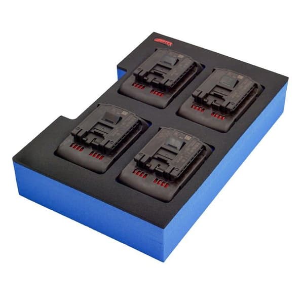 Aptex. Skuminsats passar för 4x Bosch batterier 18V ProCore 5.5Ah, 8.0Ah för halva L-Boxx 102 G4, 136 G4, LB4