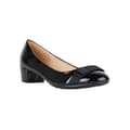 Miniatyrbild 1 av 4: Krisp Kvinnor/Ladies Bow Toe Low Heel Leather Court Shoe