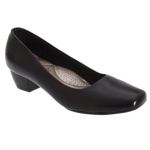 Boulevard Womens/Ladies Low Heel Plain Court Shoes