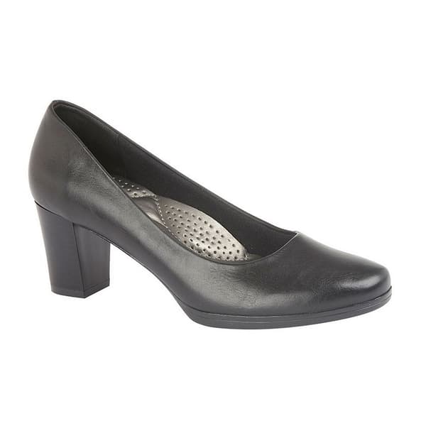 Boulevard Womens/Ladies PU Leather Plain Court Shoe (55mm Heel) Black 6 UK