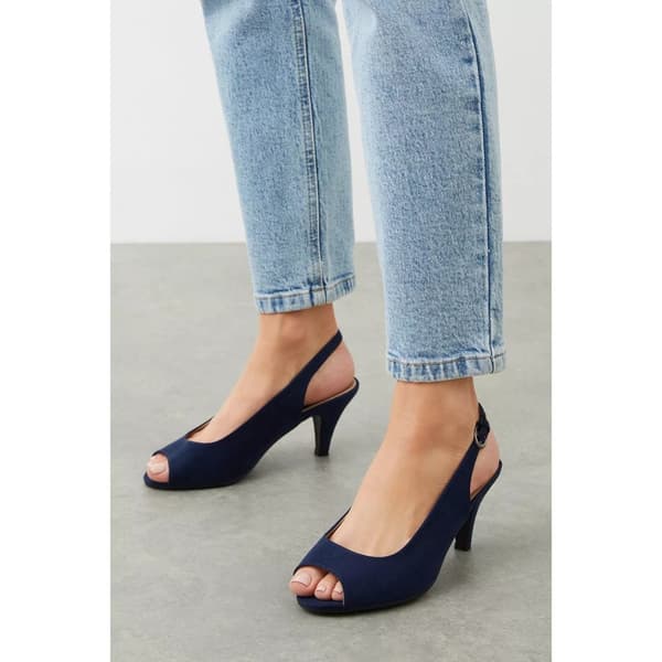 Good For The Sole Womens/Ladies Evelyn Peep Toe Wide Court Shoes