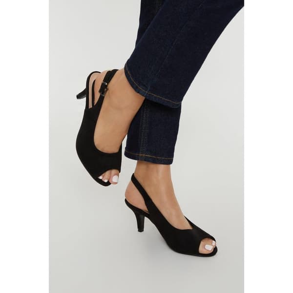 Good For The Sole Womens/Ladies Evelyn Peep Toe Wide Court Shoes