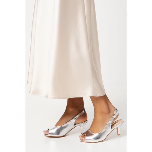 Good For The Sole Womens/Ladies Evelyn Peep Toe Wide Court Shoes