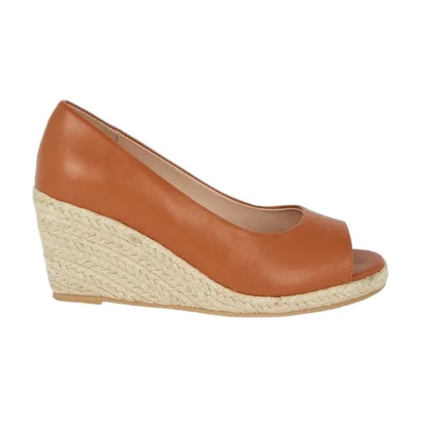 Good For The Sole Womens/Ladies Heather Peep Toe Wide Wedges