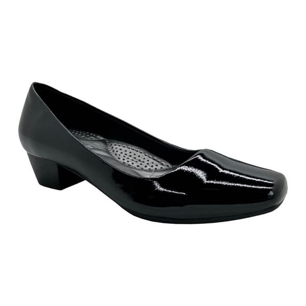 Boulevard Womens/Ladies Patent PU Low Heel Court Shoes
