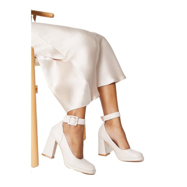 Faith Womens/Ladies Celine High Block Heel Court Shoes