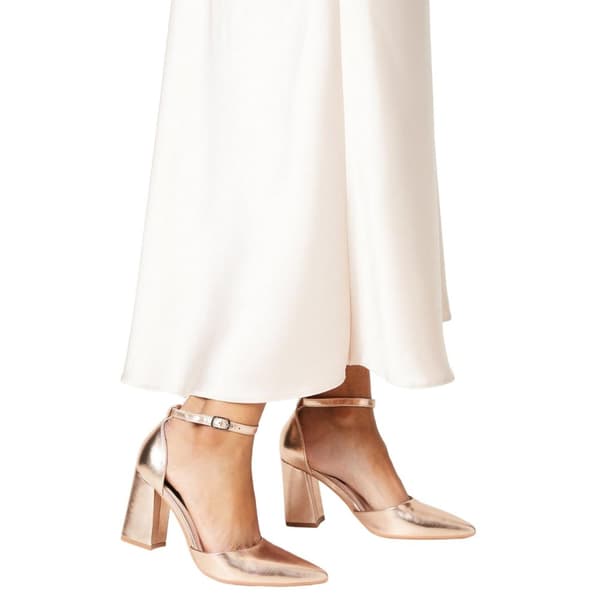 Dorothy Perkins Womens/Ladies Blanche Pointed Ankle Strap High Block Heel Court Shoes