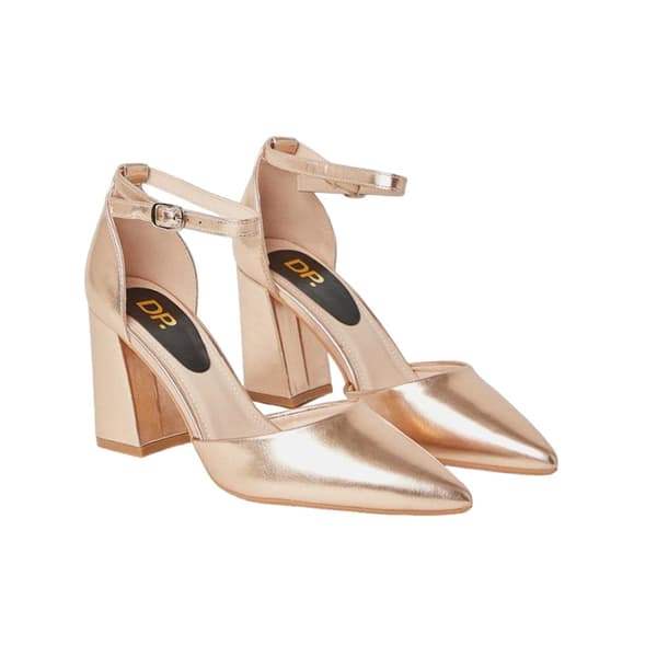 Dorothy Perkins Womens/Ladies Blanche Pointed Ankle Strap High Block Heel Court Shoes
