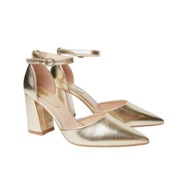 Dorothy Perkins Womens/Ladies Blanche Pointed Ankle Strap High Block Heel Court Shoes