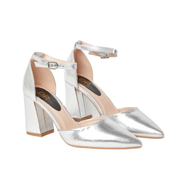 Dorothy Perkins Womens/Ladies Blanche Pointed Ankle Strap High Block Heel Court Shoes