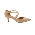 Miniatyrbild 1 av 2: Where's That From Dam/Dotter Kennedi Glitter Crossover Strap Breda Kitten Heel Skor