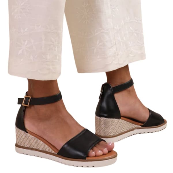 Where's That From Dam/Dam Dusk Spänne PU Ankelrem Bred Wedge
