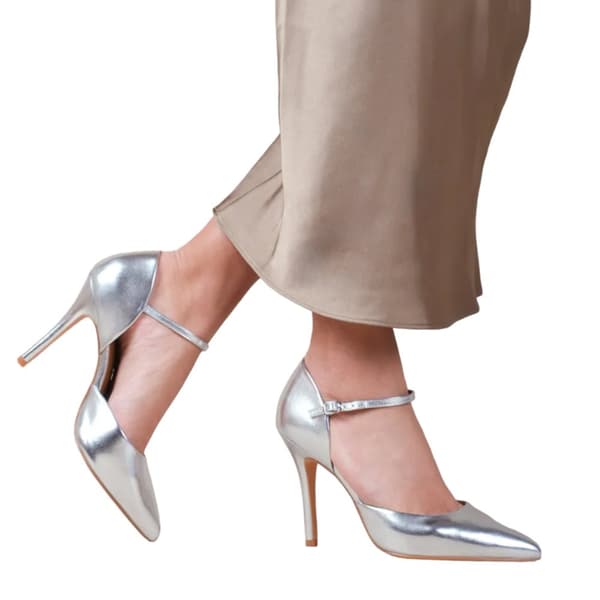Where's That From Womens/Ladies Reflex Pointed Wide High Heels