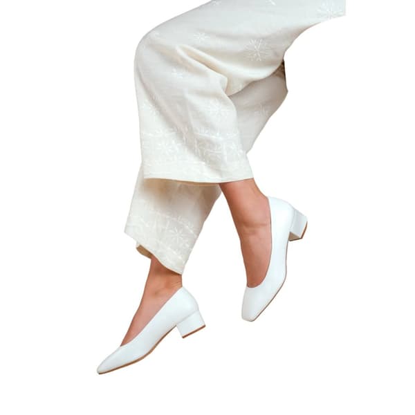 Where's That From Womens/Ladies Seattle Faux Leather Square Toe Low Block Heel Shoes