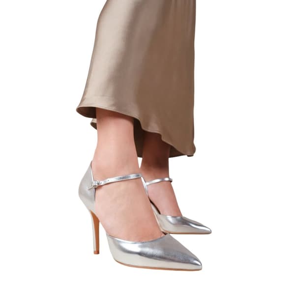 Where's That From Womens/Ladies Reflex Metallic Pointed High Heels