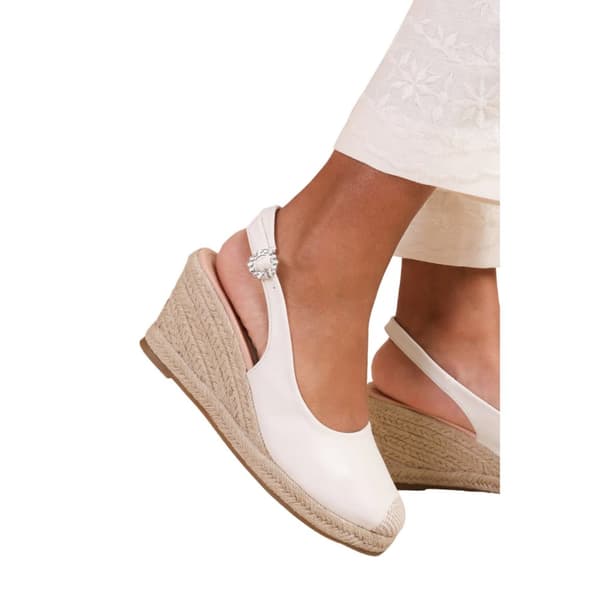Where's That From Dam/Dotter Nevada Diamante PU Sling Back Wedge