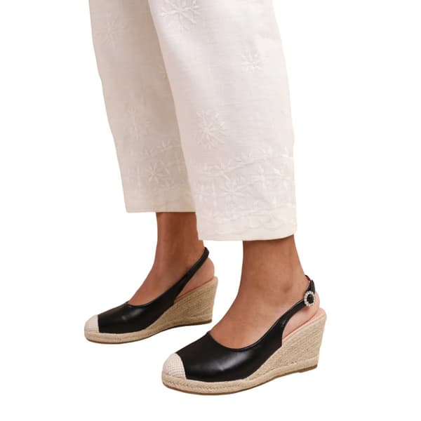 Where's That From Dam/Dotter Nevada Diamante PU Sling Back Wedge