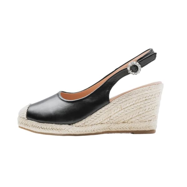 Where's That From Dam/Dotter Nevada Diamante PU Sling Back Wedge