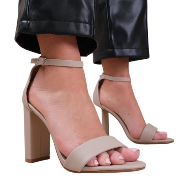 Where's That From Womens/Ladies Skye PU Strappy Buckle Block Heel Sandals