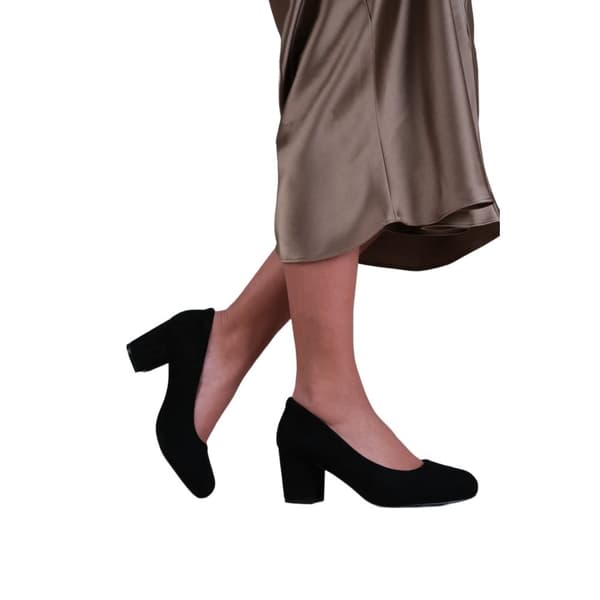 Where's That From Womens/Ladies Melrose Suede Medium Block Heel Court Shoes