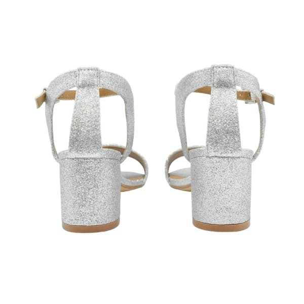 Where's That From Womens/Ladies Adrianna Glitter Open Toe Strappy Mid High Block Sandals