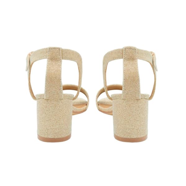 Where's That From Womens/Ladies Adrianna Glitter Open Toe Strappy Mid High Block Sandals