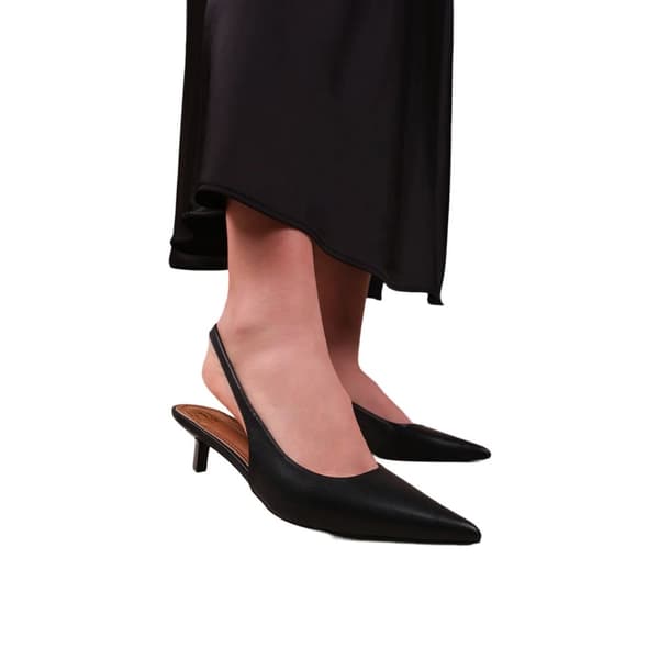 Where's That From Womens/Ladies New Pointed PU Sling Back Kitten Heel Court Shoes