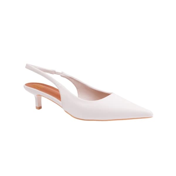 Where's That From Womens/Ladies New Pointed PU Sling Back Kitten Heel Court Shoes