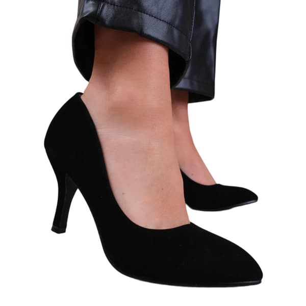Where's That From Womens/Ladies Suede Pointed Mid High Heel Court Pumps