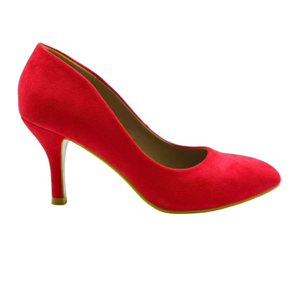 Where's That From Womens/Ladies Suede Pointed Mid High Heel Court Pumps