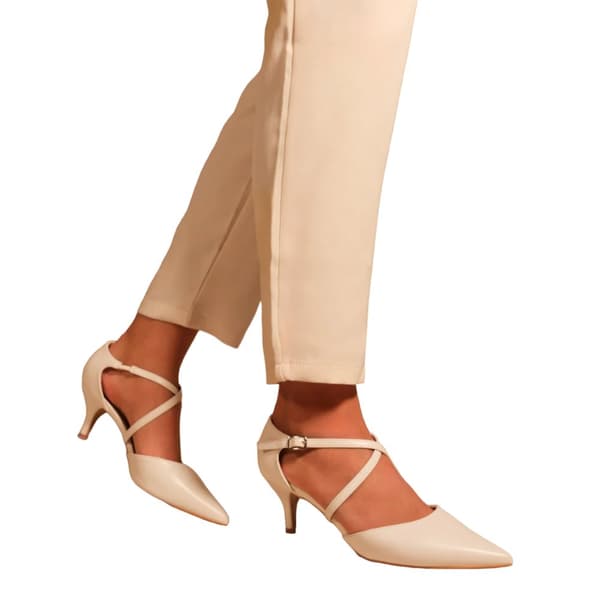 Where's That From Womens/Ladies Kennedi Crossover Strap Kitten Heel Shoes
