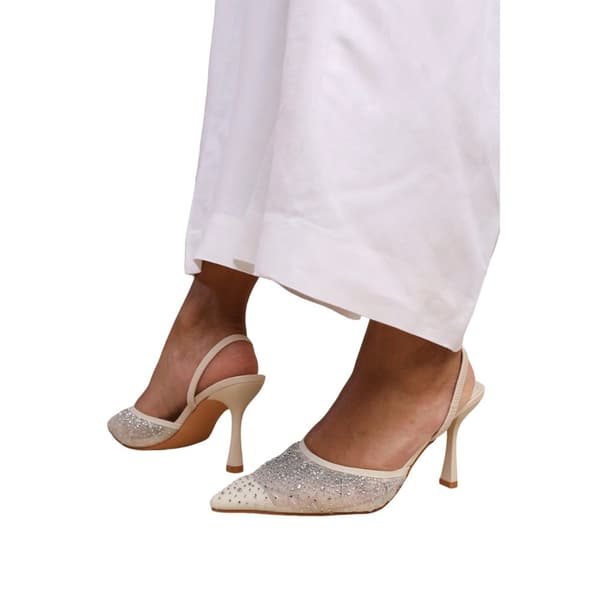 Where's That From Womens/Ladies California Diamante Faux Leather Sling Back Sandals