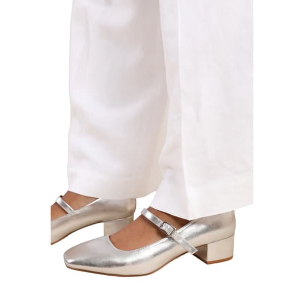 Where's That From Womens/Ladies Oslo Square Toe Wide Low Block Heel Court Shoes