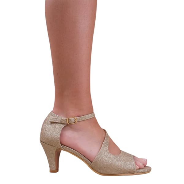 Where's That From Womens/Ladies Beatrice Glitter Kitten Heel Shoes