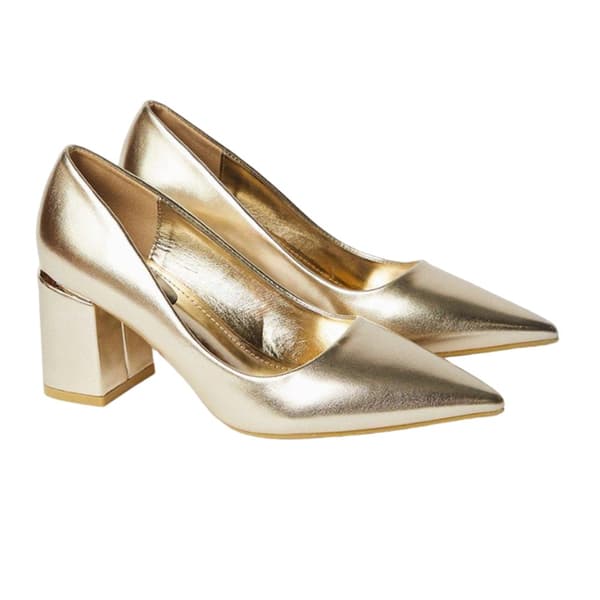 Dorothy Perkins Womens/Ladies Baden Metallic Detail Medium Block Heel Court Shoes