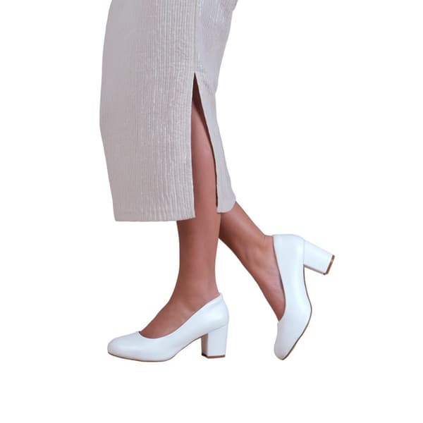 Where's That From Womens/Ladies Melrose Faux Leather Medium Block Court Shoes