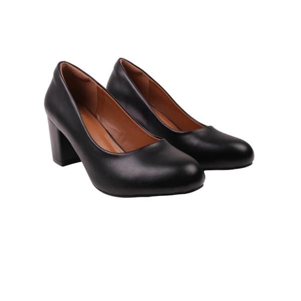 Where's That From Womens/Ladies Melrose Faux Leather Medium Block Court Shoes